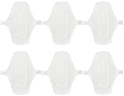 VICASKY Toallas Sanitarias Reutilizables Impermeables de Algodón, 6 Unidades, 180 Mm, Lavables y Resistentes al Agua, para Bragas, Uso Femenino y Viajes