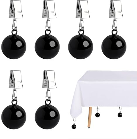 INQUIRLLY 6 Piezas Sujeta Manteles de Mesa Exterior, Pesos de 68 g Pesas para Manteles de Exterior, Contrapesos Cortinas, Pinzas para Manteles de Mesa Exterior Cortinas