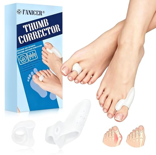 8 Stück Hallux Valgus Zehenspreizer, Weiches Silikon Abstandshalter für Hallux Valgus, Richtet die Großzehe aus, Verhindert Reibung, Zehentrenner Wiederverwendbar, Für den täglichen Gebrauch