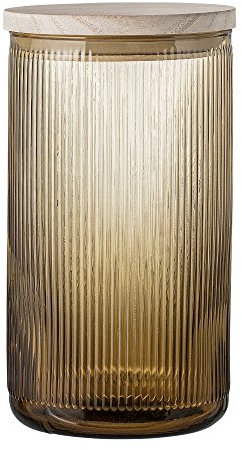 Bloomingville Behälter mit Deckel, braun, Glas