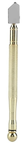 Zerodis Glasschneider Professionelle Metallgriff Glas Cutter Werkzeug Schneidwerkzeug für Glas Fliesen Spiegel Flasche Mosaik(Copper Handle)