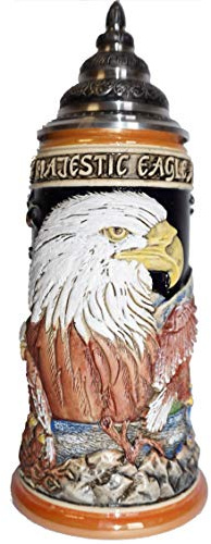KING Bierkrug Tierwelt-Wildnis, Adler Seidel 0,75 Liter Bierseidel