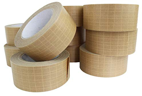 All-Green Self-Adhesive Reinforced, Extra Strong, Paper Packaging Tape – 50mm x 25m – 10 Rolls