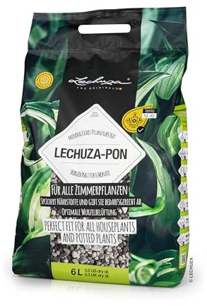 LECHUZA PON Peat-Free Houseplant Potting Mix for Indoor Plants, Cacti and Succulents Soil Potting Compost 6L