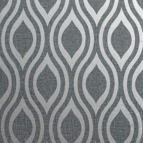 Arthouse ArtiSTICK Luxe Ogee Gunmetal Silver Peel and Stick Self Adhesive Wallpaper 6m Long - Great for Upcycling Furniture - Cabinets Kitchen Drawers Shelves - Peel & Stick 300216