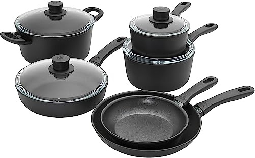 BALLARINI Avola Töpfe und Pfannen-Set, Aluminium, antihaftbeschichtet, hergestellt in Italien, 10-teilig