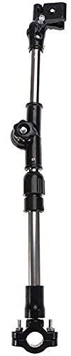 MAGICVOGEL Regenschirm Halterung Ständer Teleskopische Sonnenschirmhalter Universal Schirmhalterung 360° einstellbar für Fahrrad Moutainbike Rollstuhl Kinderwagen (Schwarz)