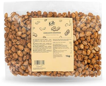 KoRo - Gebrannte Erdnüsse Salted Caramel 1 kg - Salzige Nuss meets süßes Karamell -Knackige ganze Nüsse - Praktische Vorteilspackung