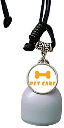 comp Bone Orange Pet Care Art Deco Windspiel Glocke Auto Anhänger