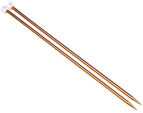 Coopay Ferri da maglia 6,0 mm, lunghezza 35 cm, in metallo, per maglieria professionale, ferri da maglia in alluminio leggero per mani artritiche, aghi lunghi per maglioni, coperte, grandi progetti