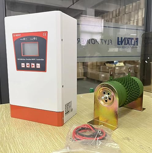 Controlador de carga solar híbrida de 3000 W, 12 V, 24 V, 48 V, MPPT, regulador de carga, regulador de carga con pantalla LCD, carga de volcado – viento: 1000 W + solar: 2000 W