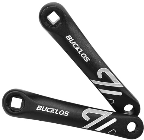 BUCKLOS Ebike Mountain Bike Square/Diamond/Hollow Crank Arm -152MM/170MM/175MM MTB Aluminum Bicycle CrankSet for Electric Bike/Road Bike/Commuter Bike/Exercise Bike/Fat Bike