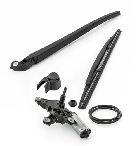 LST Wischermotor Heck Scheibenwischer Set Motor hinten Dichtung kompatibel mit Skoda Fabia I 6Y