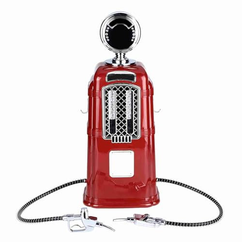 aqxreight Bomba para Bebidas y Vino, Pistolas Dobles de 1000cc, Barra Dispensadora de Cerveza y Licor, Accesorios para Bares y Fiestas en el Hogar (Rojo)