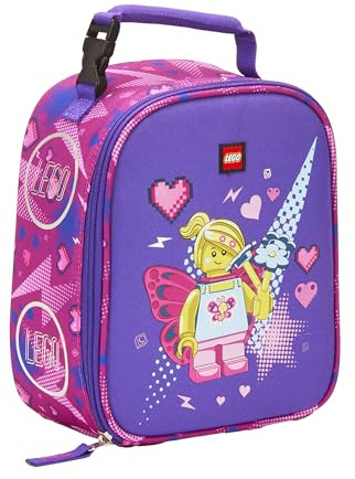 LEGO Lunchbox mit Charakteren, isoliert, weich, wiederverwendbar, für Jungen und Mädchen, perfekt für Schule oder Reisen, Mahlzeiten-Tragetasche – Schmetterlingsmädchen, Schmetterling Mädchen,