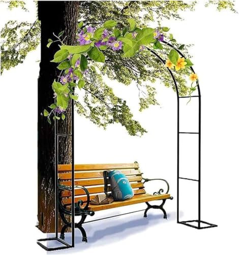 WCQSYY Arco Da Giardino in Metallo,Arco Per Rose Per Piante Rampicanti,Resistente Padiglione Da Giardino,Traliccio,Pergolati Alle Intemperie E Autoportante,Con Base,Facile Da Montare,Verde,W3.5M*H2.2M