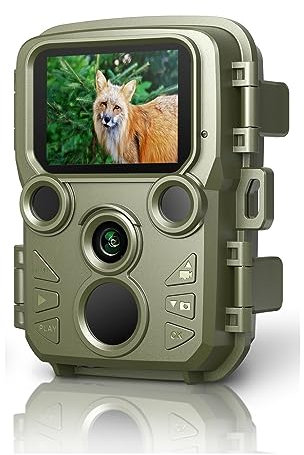 MZZYG Caméra animalière Caméra De Chasse Mini Caméra De Piste Vidéo Vision Nocturne d'animaux Sauvages Étanche Faune(Green)