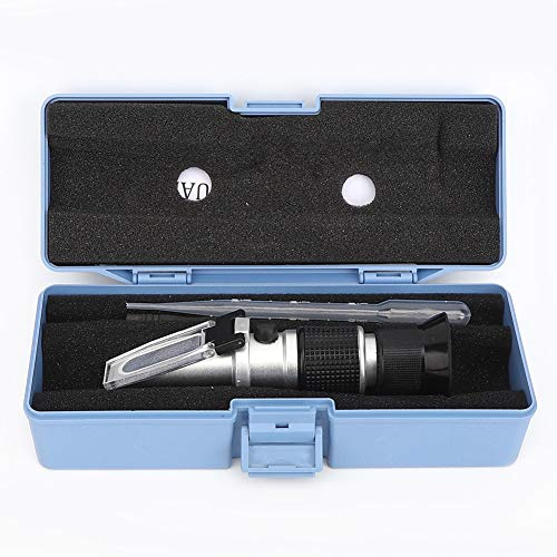 Refraktometer, Brix-Tester 0-90% für Zuckertest, Genau, Einfache Bedienung, Breite Anwendung. Aluminium mit ATC 10℃~30℃, Modell RHB-90ATC