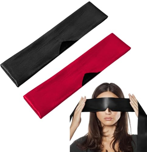 EIHI 2 Pièce Bandeau yeux, Bandeau yeux sommeil, Masque yeux, Bandeau sommeil, Masques de sommeil, Masques de sommeil, Masque sommeil adulte, 150x7cm