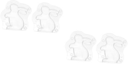 Alipis 2 Sätze Kaninchen-schokoladenform Küchenmaschiene Kochgeschirr Ostern Schokoladenformen Für Feierlichkeiten Gummiartig Knallbonbons Zinn Keksform Osterbackform Plastik 2 Stück * 2