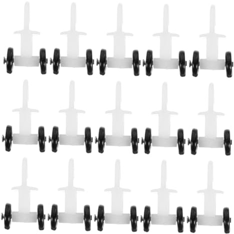 CLISPEED 50piezas Rodillos para Cortinas Deslizadores De Plástico para Rieles De Cortina Rodillos Deslizantes Silenciosos Tecnología De Nanoperlas para Ventanas Armarios y Dormitorios