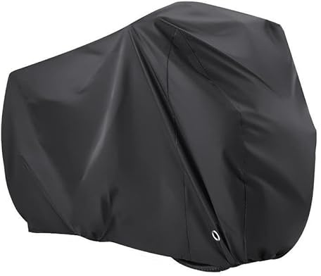 Bike Cover for Outside Storage, Bike Cover Waterproof 210D Nylon All-Weather Protector with Lock-holes Storage Bag (Black, 79x30x43 in)