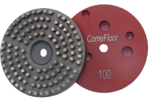 Circular Diamond Grinding Disc for ASL and Diamatic Floor Grinders, 3 Inch Universal Fit Multi-Tool Concrete Grinding Plate, 100 Grit, 9PCS