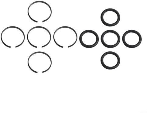 Pneumatische Steckschlüssel-Halteringe mit O-Ringen – 5-teiliges Set für 3/8 Zoll, 1/2 Zoll, 3/4 Zoll und 1 Zoll Luftschlüssel – für langlebige Metallkonstruktion (2,5 cm)