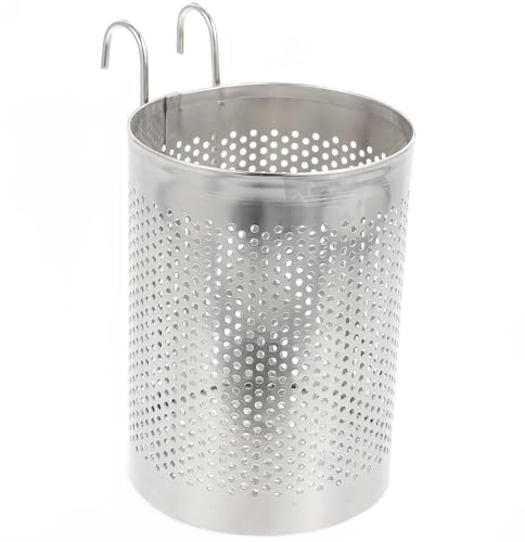 ROMISBABA Scola Posate in Acciaio Inox Argentato, Cestello Appeso | Portaposate in Acciaio Inox, Porta Posate in Acciaio, Scola Posate Cucina, Design a Rete