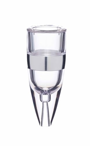BarCraft Kunststoff-Weinbelüfter transparent, Wein-Dekanter perfekt für Rotwein, Weißwein, Portwein oder Karaffe - 6 x 1,5 x 15 cm