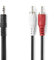 CABLEPELADO Cavo Stereo Jack a 2 RCA | 2RCA a Jack 3.5mm | Minijack a RCA Maschio | Per Cellulare, Tablet, PC, iPod, Amplificatore, Altoparlante, TV, DVD | 10 Metri