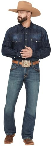 Cinch Men's Carter Medium Stonewashed Jeans Blue 31x36