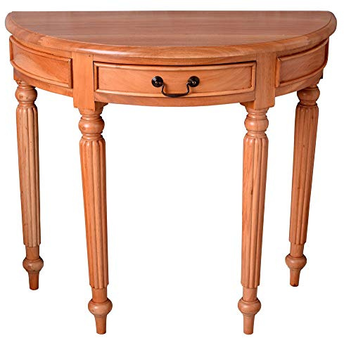 PALAZZO INT Barock Konsolentisch – eleganter Wandtisch im Antik-Stil aus massivem Mahagoniholz, handgearbeitet mit geschwungenen Beinen, vielseitig als Beistelltisch, Flurtisch oder Tischkonsole,