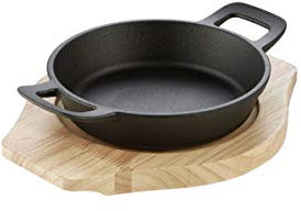 Schulte-Ufer Rustika Mini Serving Pan con ASSE di Servizio, Padella in ghisa 16 cm