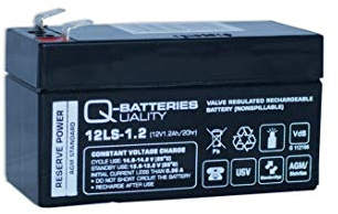 Q-Batteries 12LS-1.2 12V 1,2Ah Blei-Vlies Akku AGM VRLA mit VDs