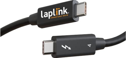 LAPLINK - Thunderbolt 4-Kabel für ultraschnelle Datenübertragung - Übertragungskabel für PCmover-Software (nicht enthalten), kompatibel mit Thunderbolt 3- und Thunderbolt 4-Anschlüssen - 0,8 m