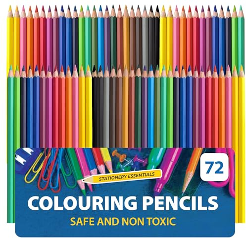 SOL 72 Colouring Pencils for Adults, Assorted Colouring Pencils for Kids with Wide Colour Range, Break-Resistant Coloured Pencils for Artist, Arts & Crafts, Rich Vibrant Hue that Blend Smoothly