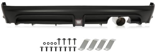 CNNELL Rear Bumper Spoiler + LED 3RD Brake Light + Muffler Tip Compatible with Honda Civic 4 Door only 2006-2011 Mug RR Style Air Dam Chin Diffuser Mugen Rear Bumper Lip