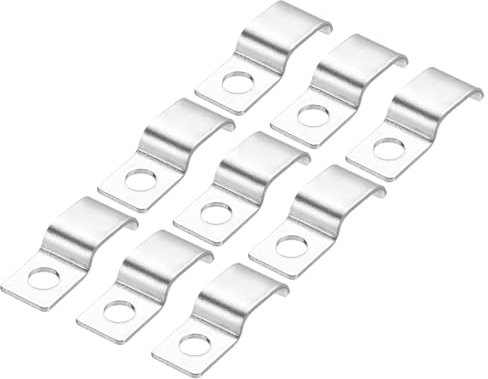 QUARKZMAN 20 Pcs Collier de Serrage pour Tuyau, en Acier Inoxydable 304, pour Tubes de 1/2 pouce (12 mm), Clip de Tension avec 1 Trou de 4 mm de Hauteur pour Tuyaux Continus, Conduits EMT