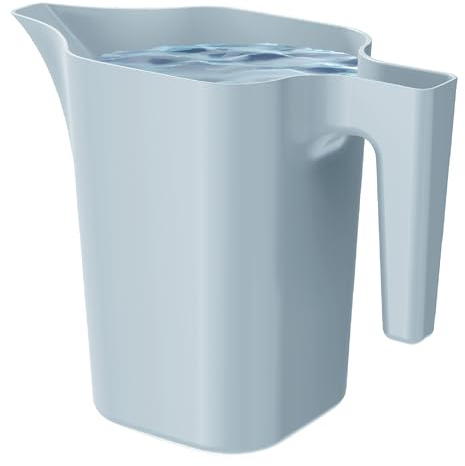 PECZEKO Regadera de 1,8 litros para casa y jardín, de plástico resistente, regadera para fácil riego de flores, plantas y plantas de interior, 1 juego (1 paquete), color gris
