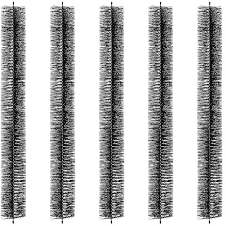 VEVOR 0809-5 Laubschutz für 12,7 cm Dachrinnen Brosse pour gouttière, Élimine Facilement Les Feuilles et la saleté du Toit, Lot de 5