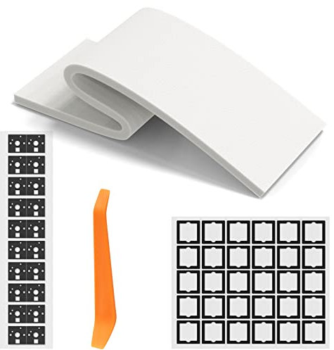 RUNJRX Coussinets de commutation Poron pour clavier, mousse d'amortissement sonore YM40-Sponge de 10 mm d'épaisseur, mousse modulaire pour clavier Eva PCB, kit de mousse pour clavier de jeu