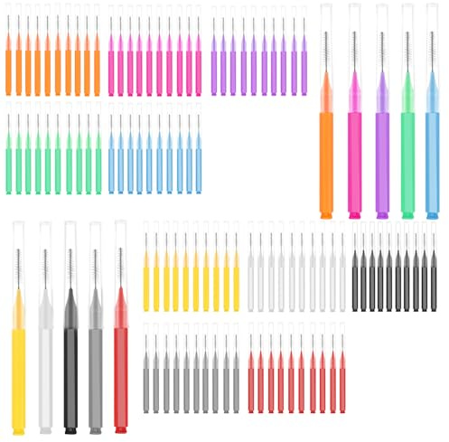 100Pcs Braces Brush for Cleaning Braces, Floss Picks Interdental Brushes Flossers for Braces Teeth Cleaning Kit Braces Toothpicks Flossing Head Cleaning Tool