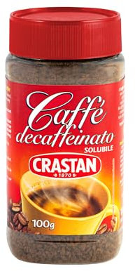 Crastan - Caffè solubile decaffeinato - 1 Barattolo in PET da 100g
