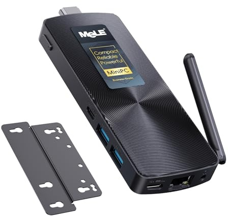 MeLE Fanless Mini PC Stick PCG02, N100 8GB 128GB Compute Stick, Micro Desktop Computer with Full Functional USB-C, 2.4/5G Wi-Fi, 4K Display on Business, Office, Industrial, IoT, Home