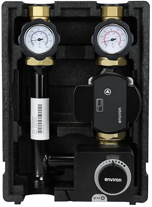 ENVIRON - Gruppo pompe ENECO001T DN25 | con miscelatore a tre vie, motore di regolazione da 230 V e pompa ad alta efficienza | riscaldamento riscaldamento a pavimento miscelatore miscelatore di