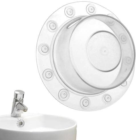 Bathtub Overflow Drain Cover – Clear Silicone Tub Overflow Cover for Baths, Prevents Water Overflow, Easy to Clean