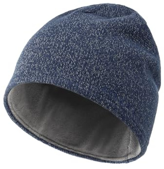Zylioo L/XL/XXL wasserdichte/Reflektierend Beanie Mütze Strickmütze Großen Kopf, Fleece Winter Warme Wintermütze Beanie Hats Skull Cap | Geräumige Größe 8: Extra Tiefe und Dehnbarkeit geben größeren Kopfformen warme Abdeckung ohne engen Druck.