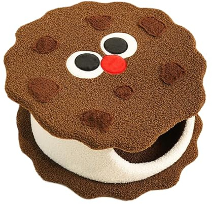 Cat Cave - Washable Cat Bed in Design with Soft Mat & Hidden Entrance | Warm Cuddly Cave for Small Dogs & Cats | For Sleeping Place & at Home