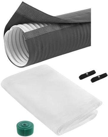 Montesy Set di sfiato per finestre scorrevoli per aria condizionata, regolabile, portatile, con tenuta migliorata ed efficienza energetica